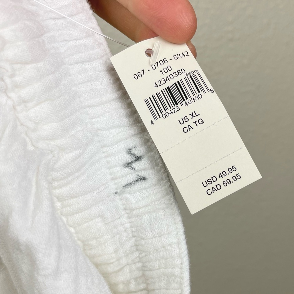 Aerie Women's XL Daybreak Trouser Short White Mid Rise 100% Cotton Beach MidRise - Picture 14 of 16